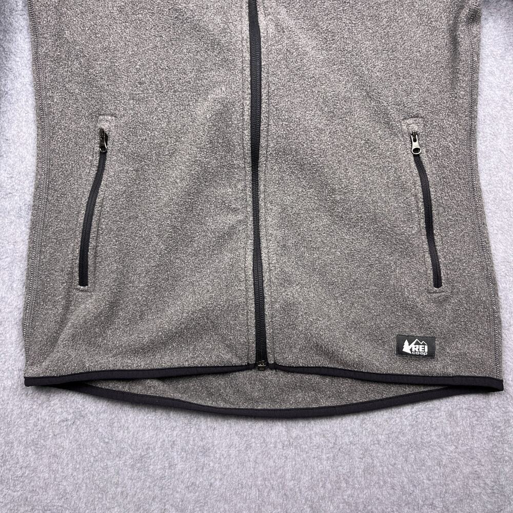 rei co op jacket gray fleece full zip collared small - Picture 2 of 10